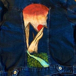 Hand painted denim jacket